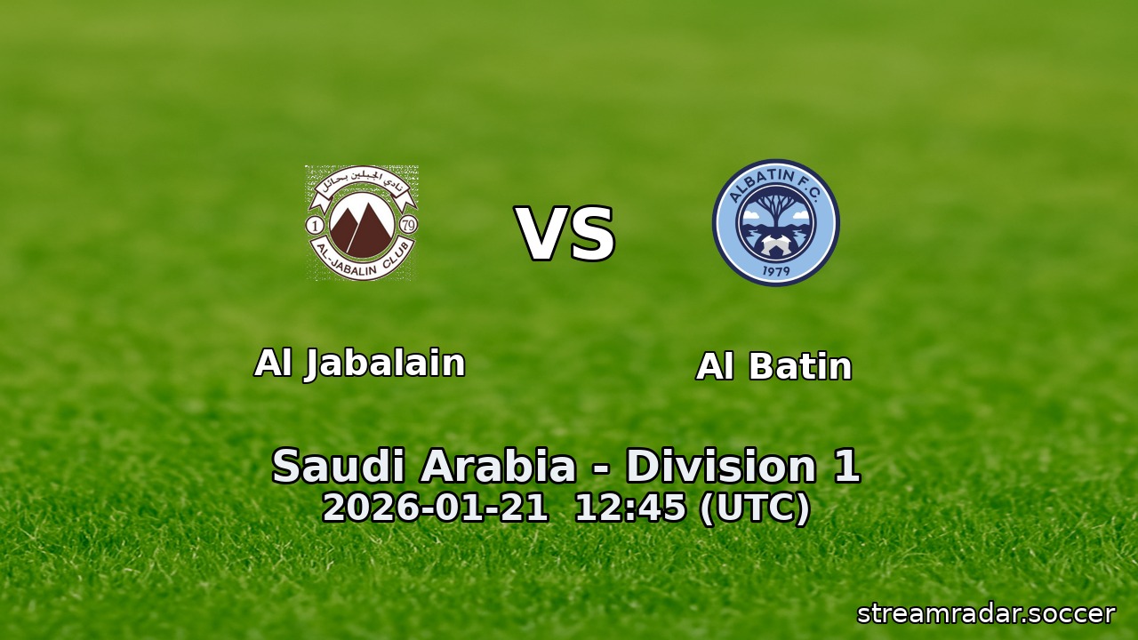 Al Jabalain vs Al Batin