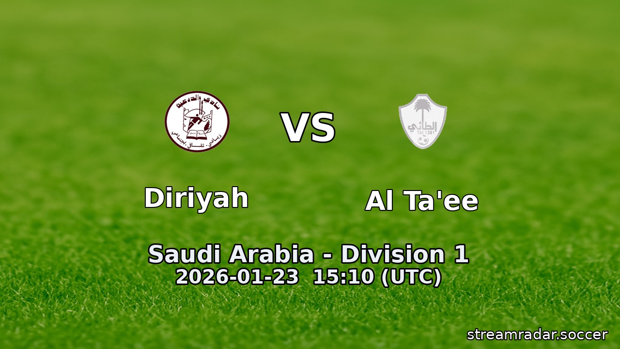 Diriyah vs Al Ta'ee