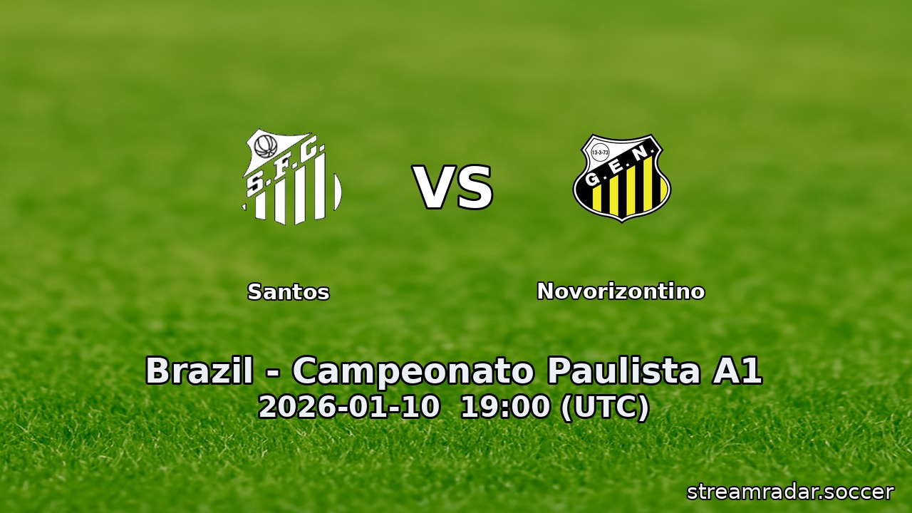 Santos vs Novorizontino