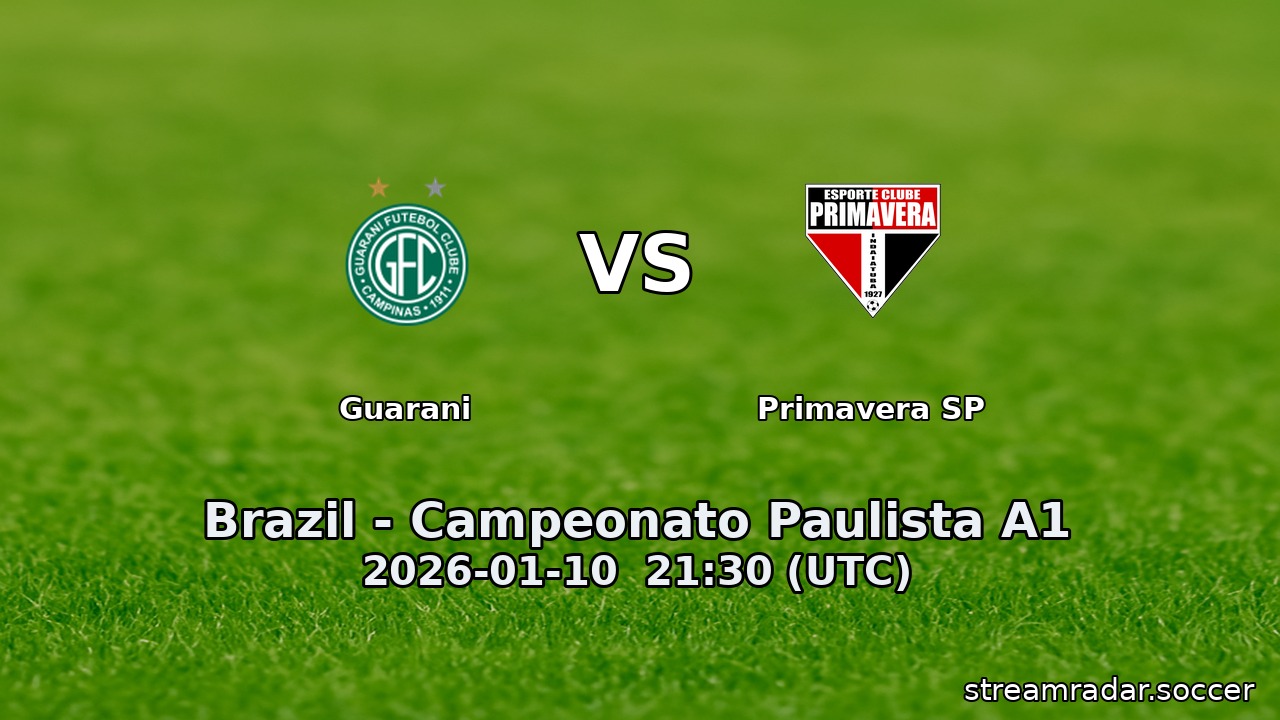 Guarani vs Primavera SP