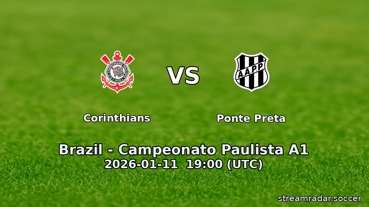 Corinthians vs Ponte Preta