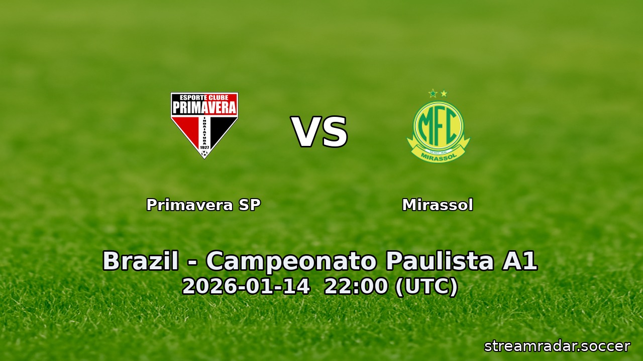 Primavera SP vs Mirassol