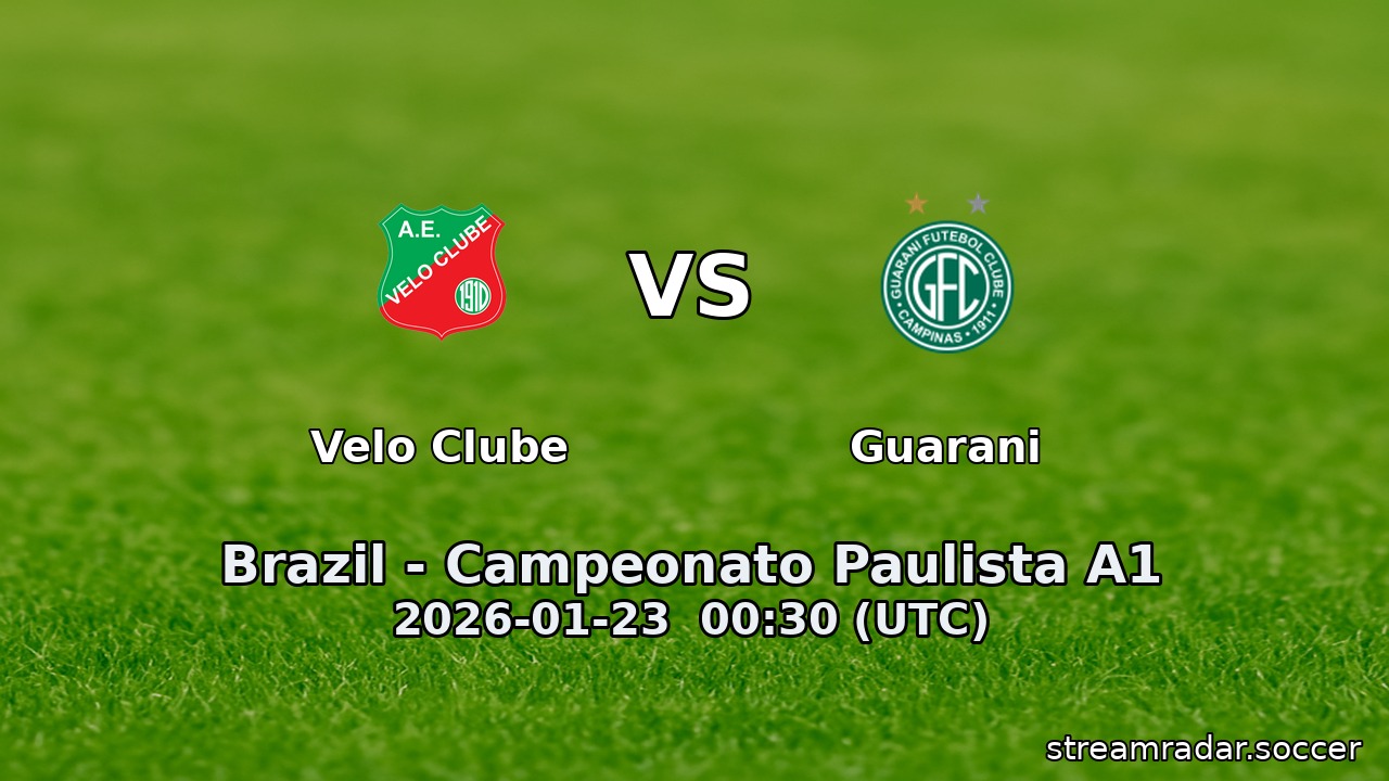 Velo Clube vs Guarani