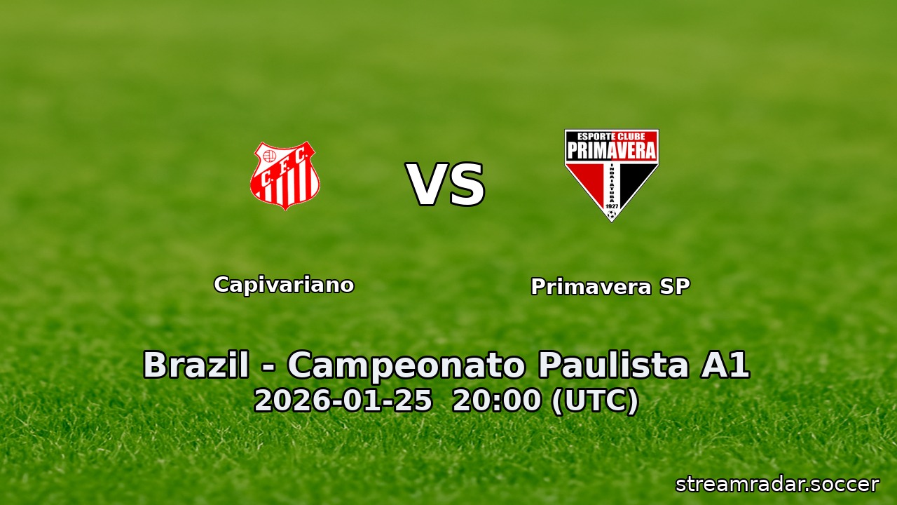Capivariano vs Primavera SP