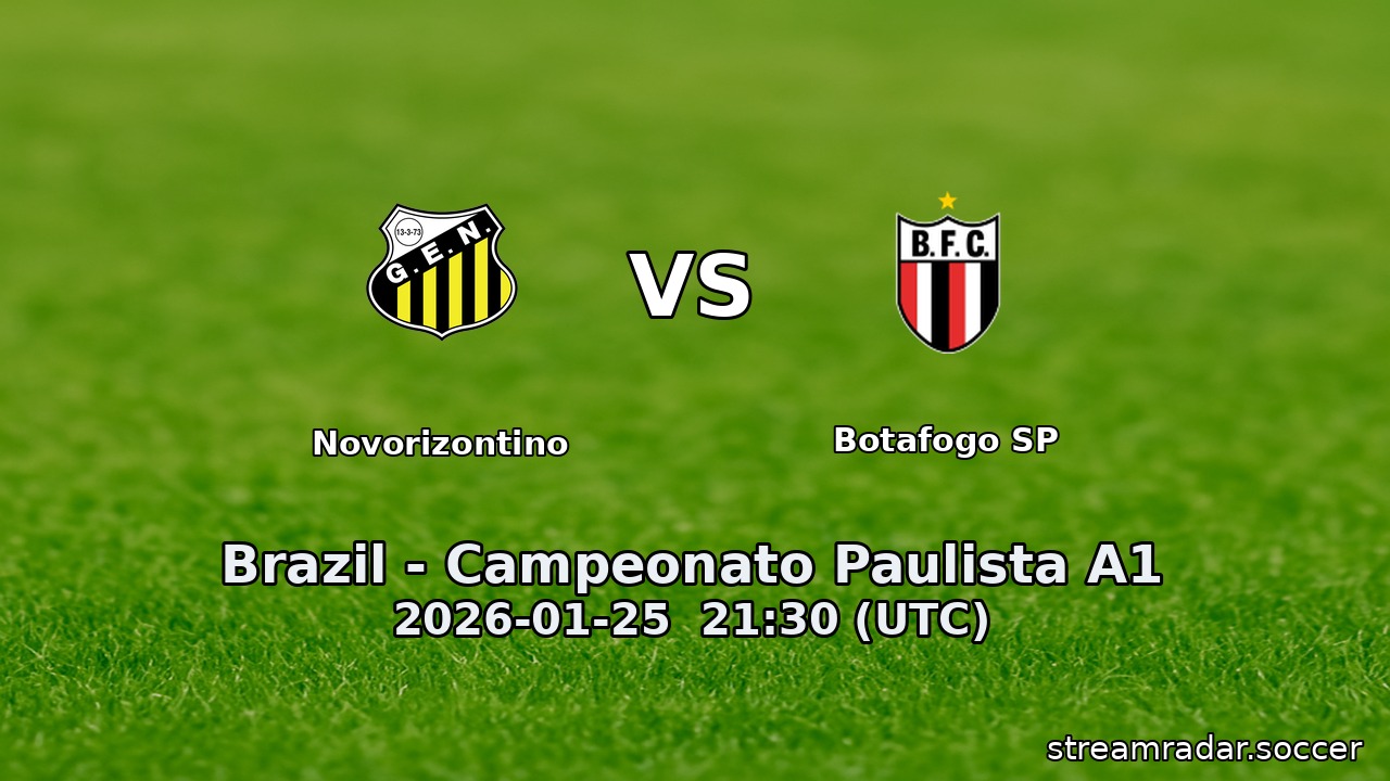 Novorizontino vs Botafogo SP