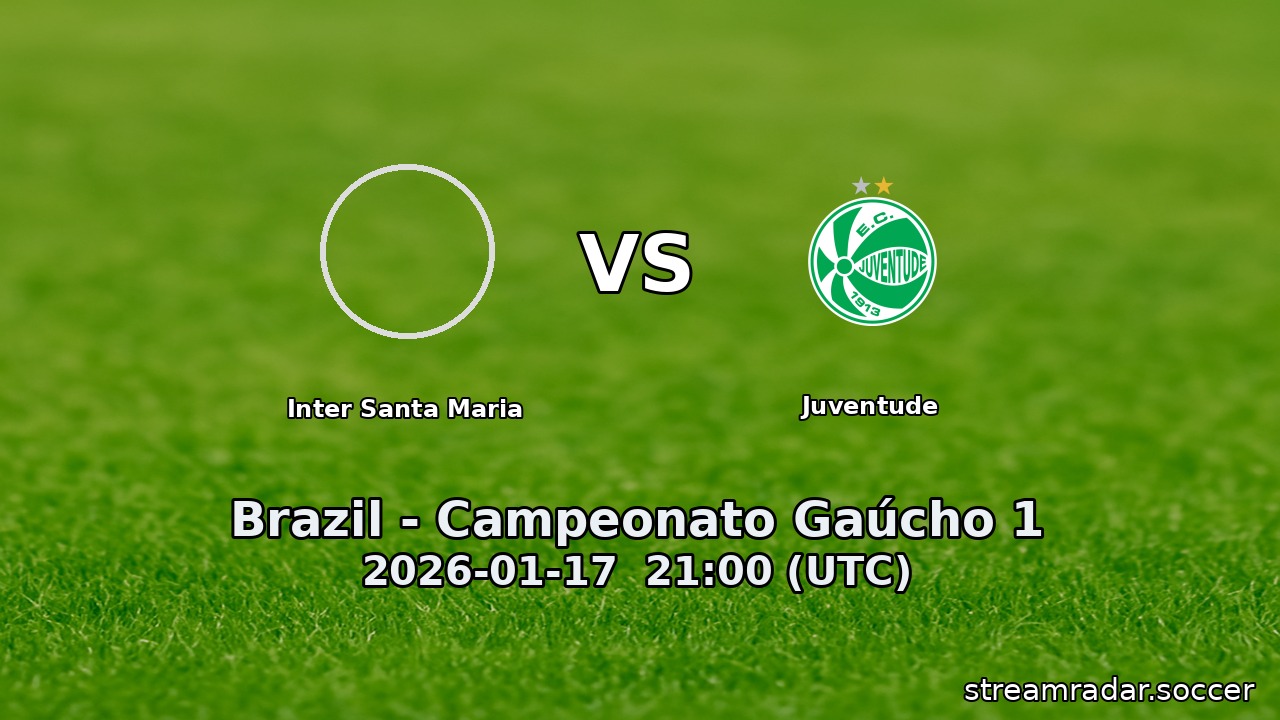 Inter Santa Maria vs Juventude