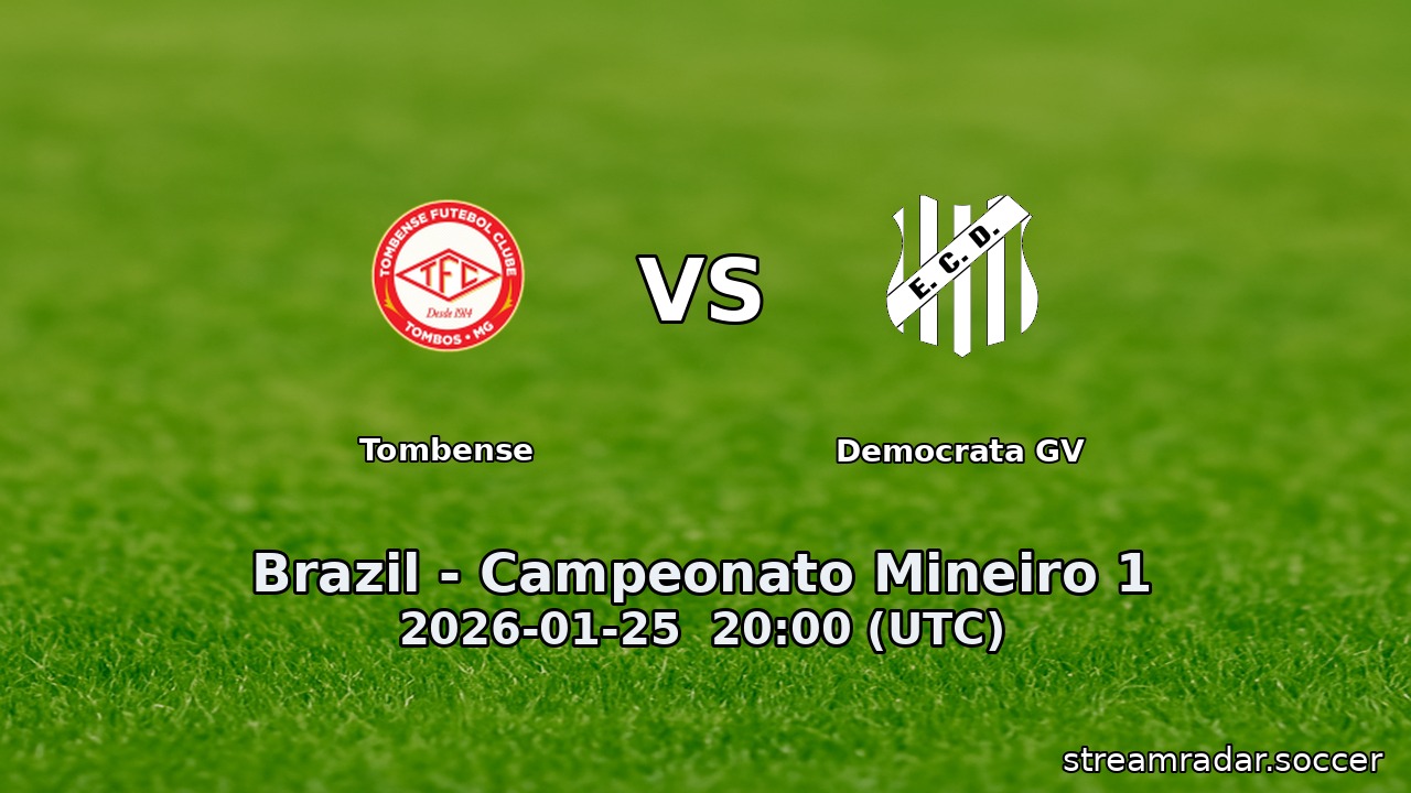 Tombense vs Democrata GV