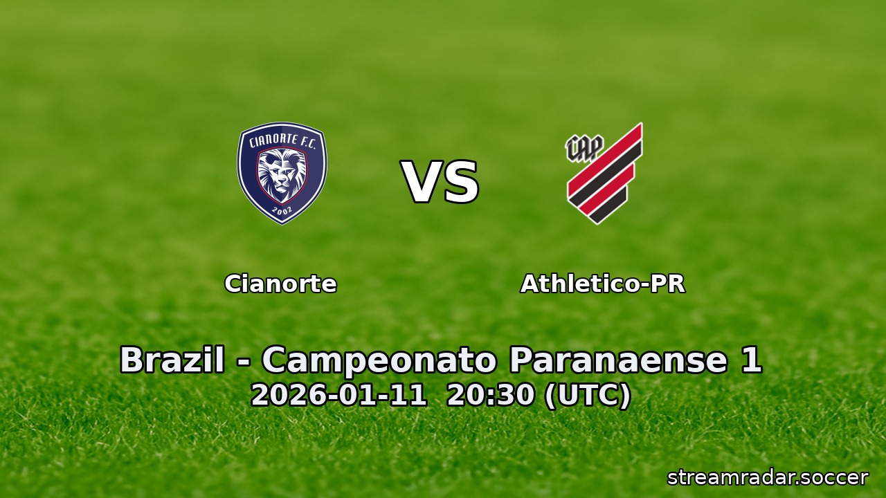 Cianorte vs Athletico-PR