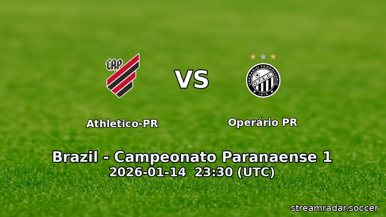 Athletico-PR vs Operário PR