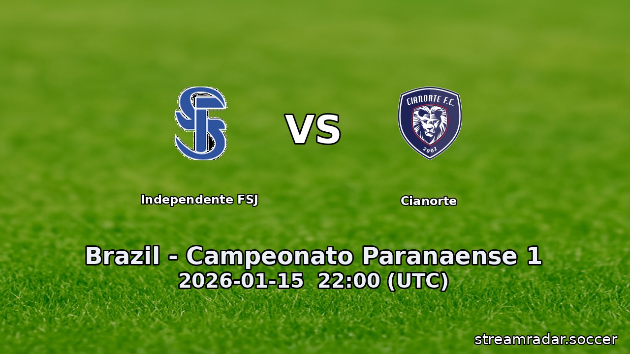 Independente FSJ vs Cianorte