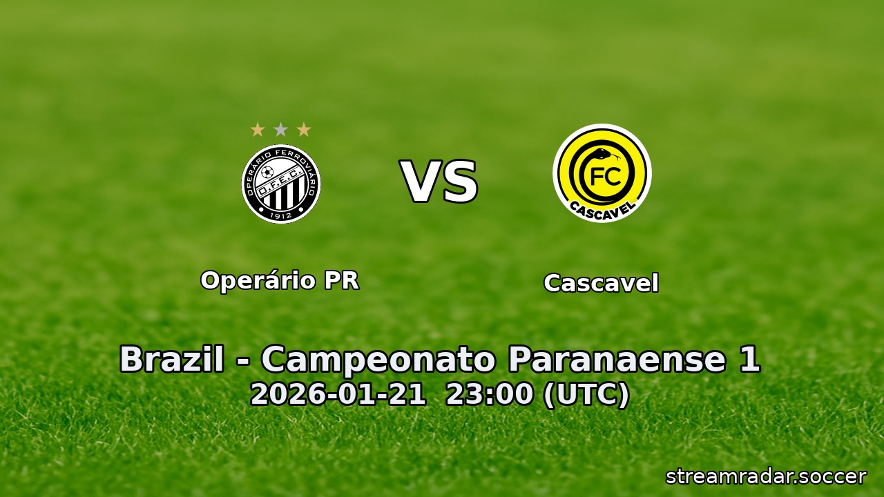 Operário PR vs Cascavel