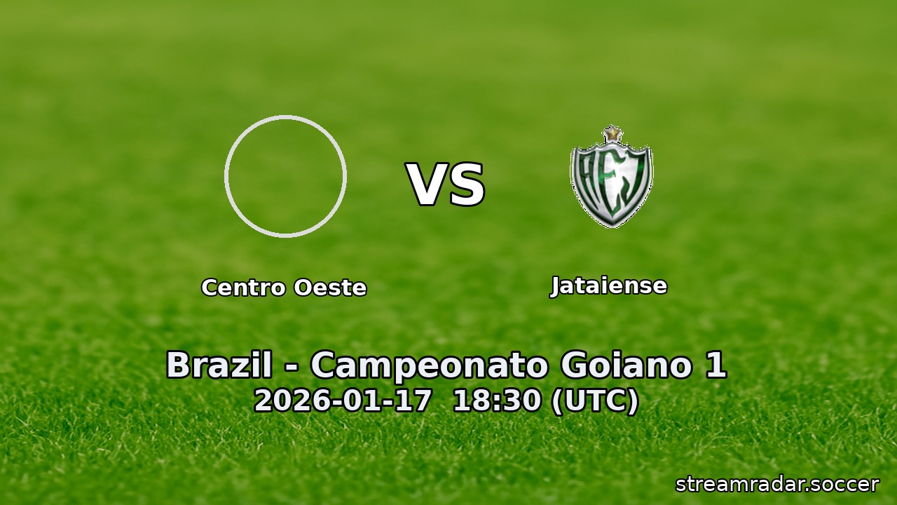 Centro Oeste vs Jataiense