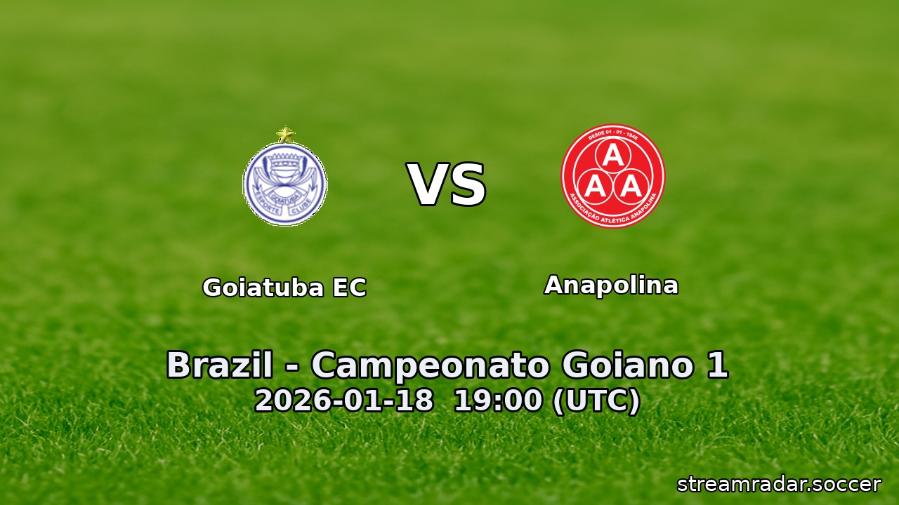 Goiatuba EC vs Anapolina