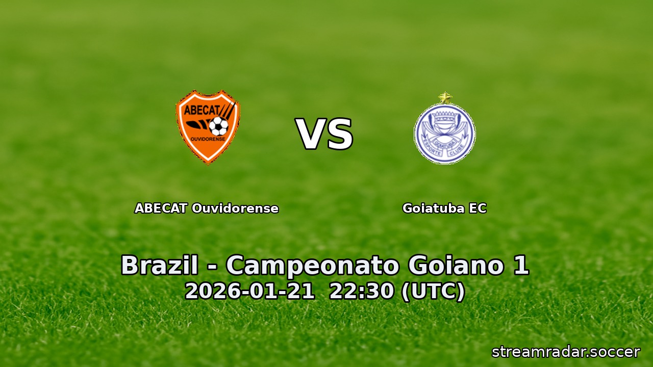 ABECAT Ouvidorense vs Goiatuba EC