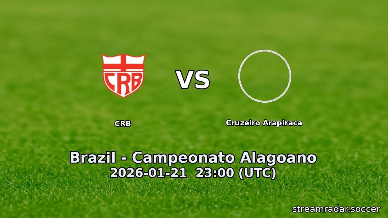 CRB vs Cruzeiro Arapiraca