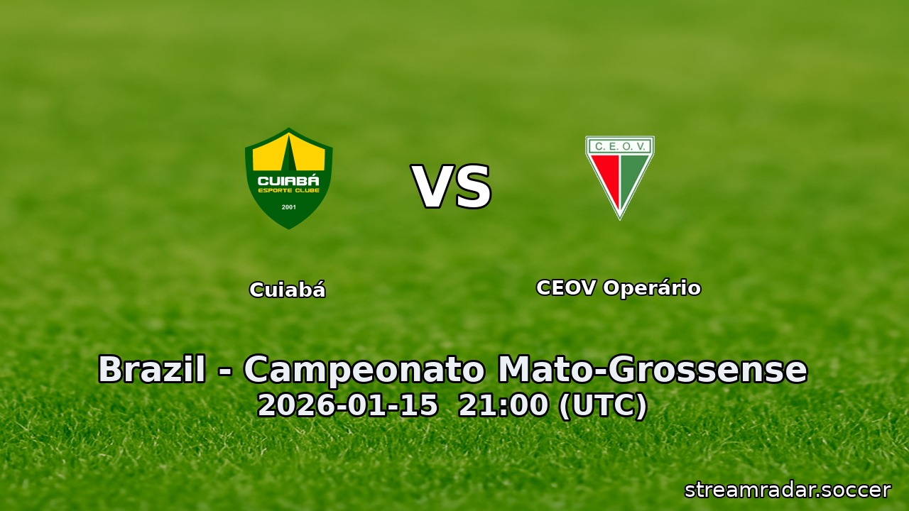 Cuiabá vs CEOV Operário