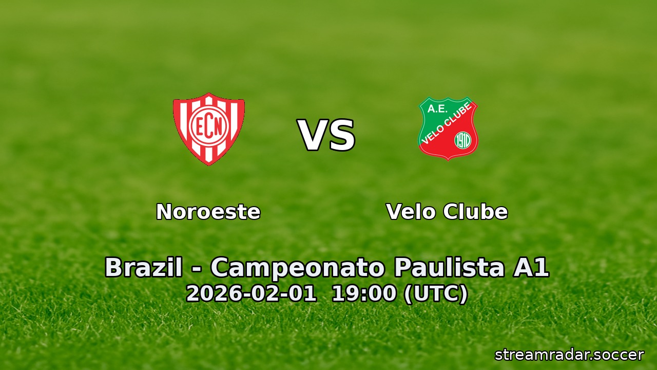 Noroeste vs Velo Clube