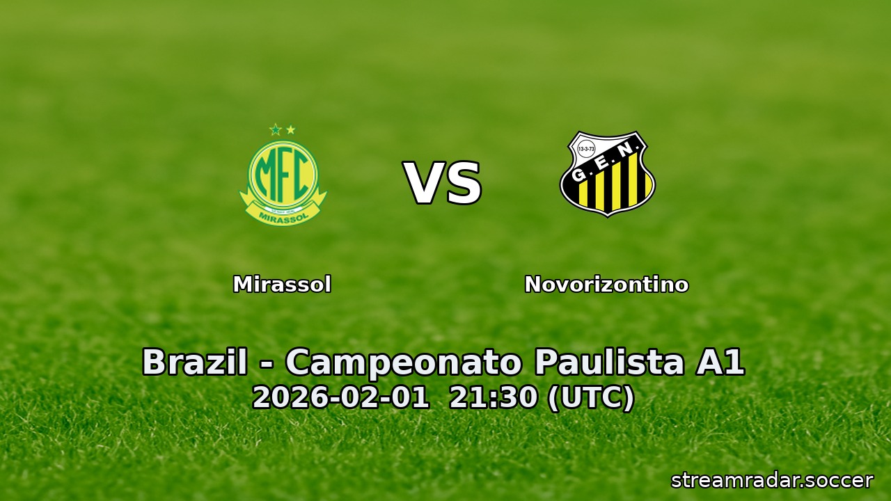 Mirassol vs Novorizontino