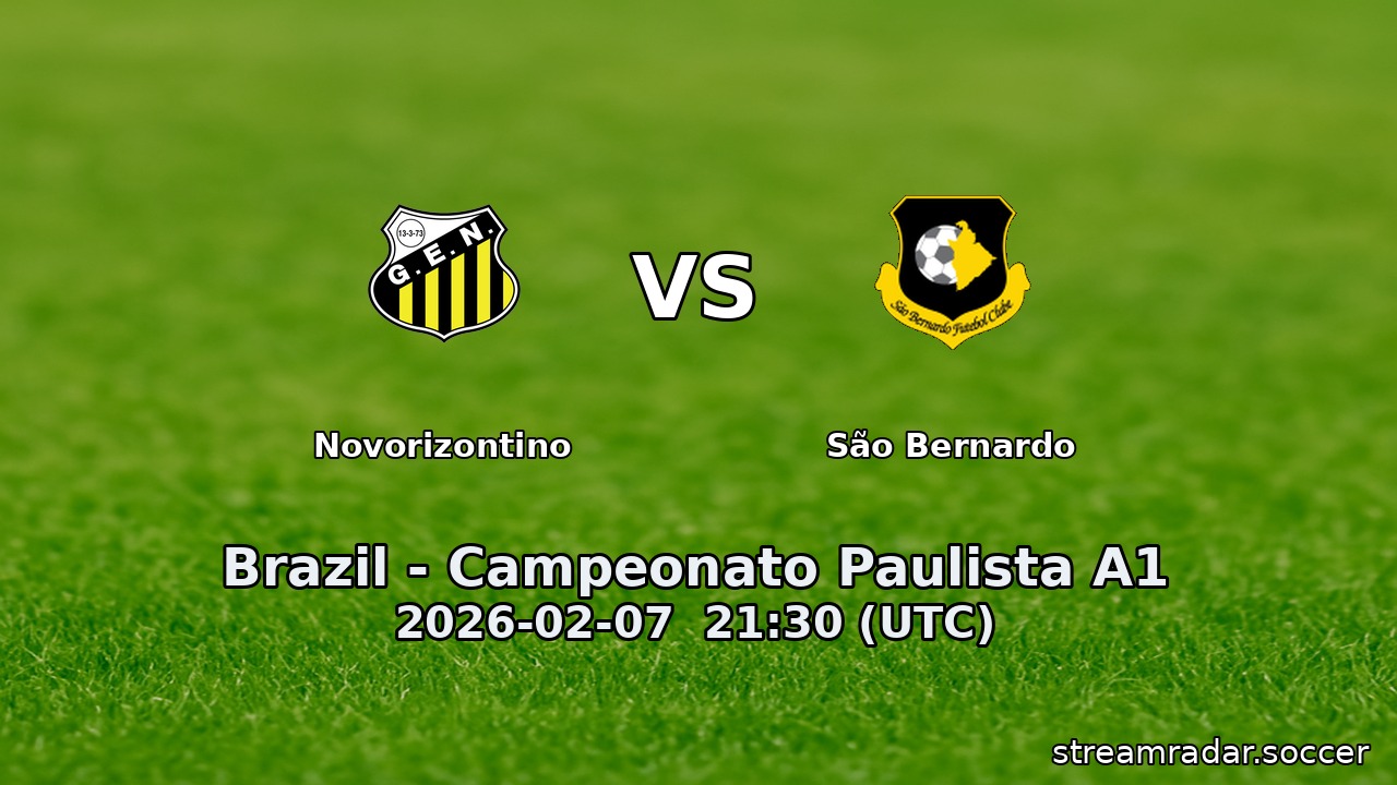 Novorizontino vs São Bernardo