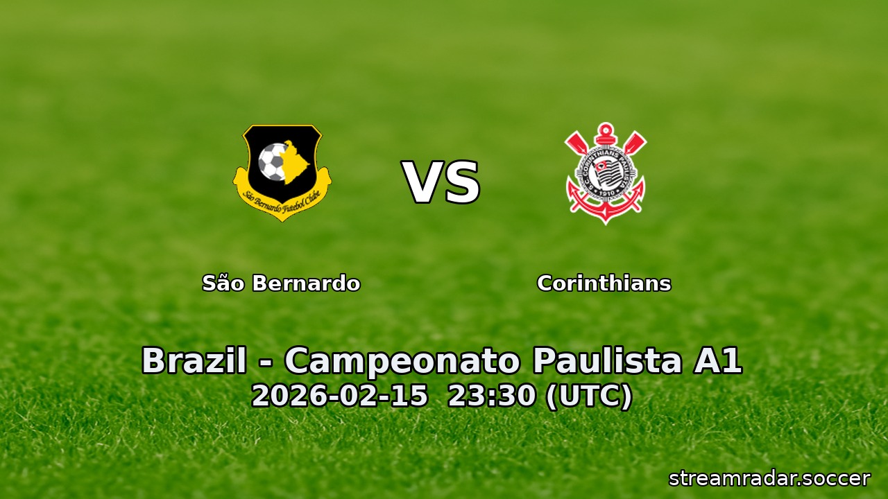 São Bernardo vs Corinthians