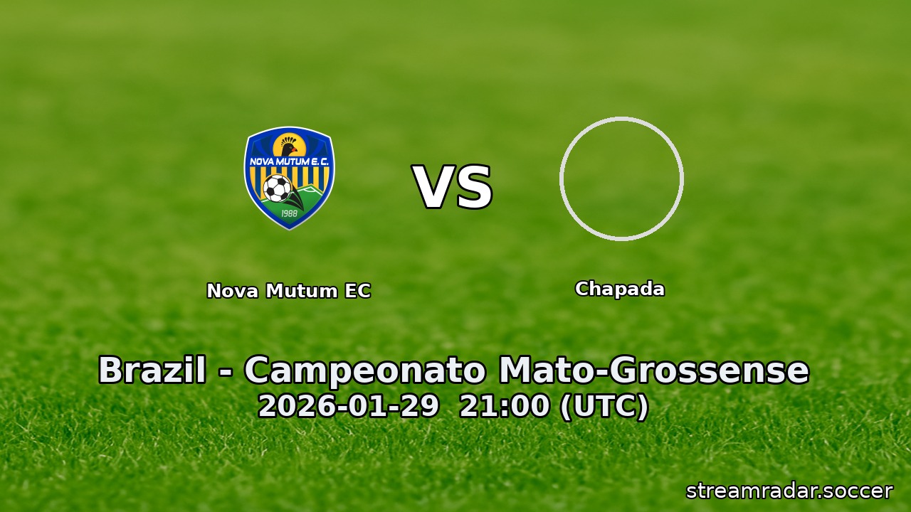 Nova Mutum EC vs Chapada