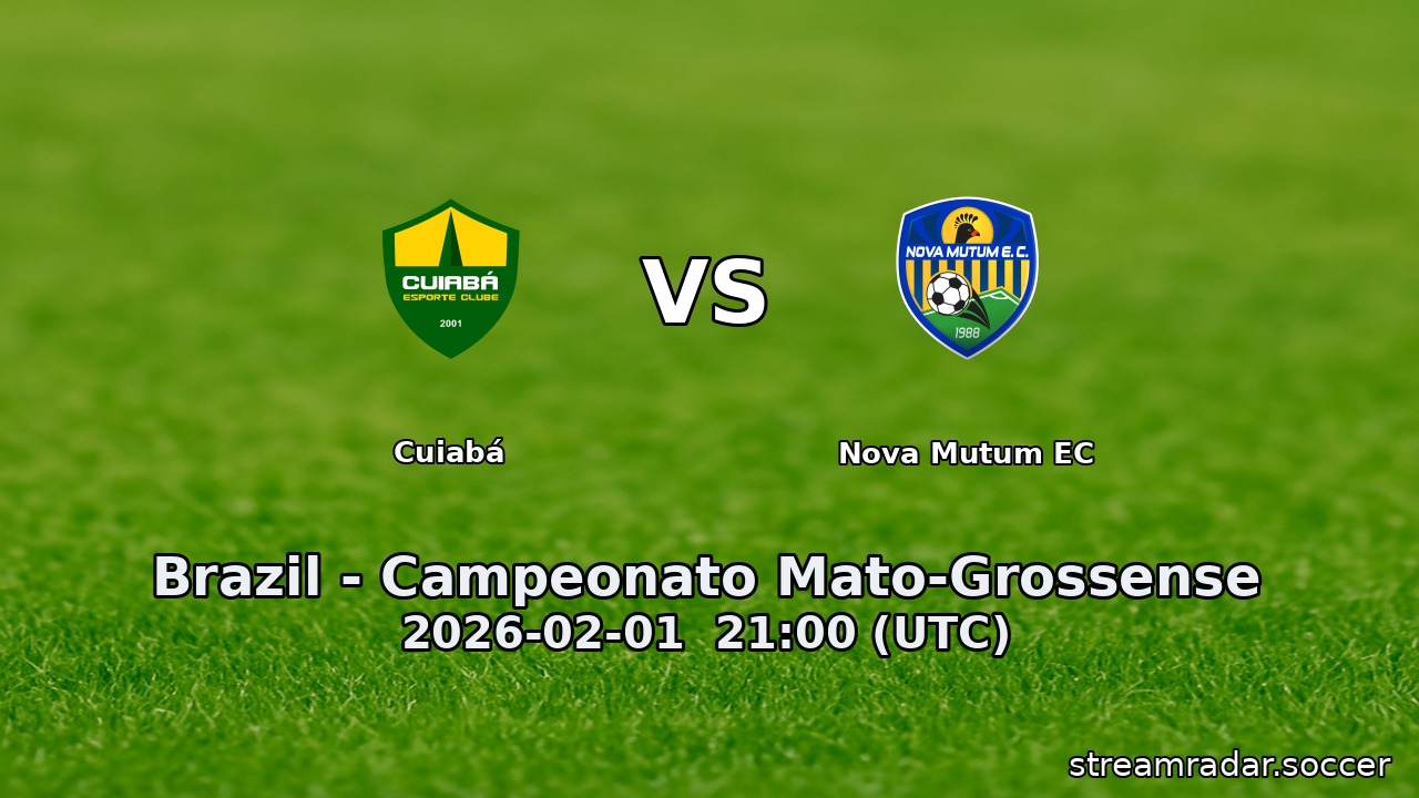 Cuiabá vs Nova Mutum EC