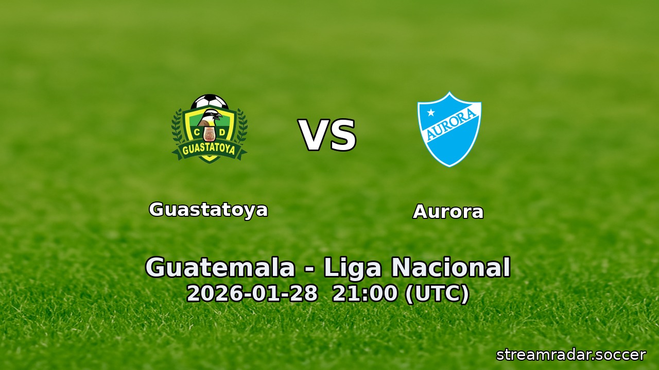 Guastatoya vs Aurora