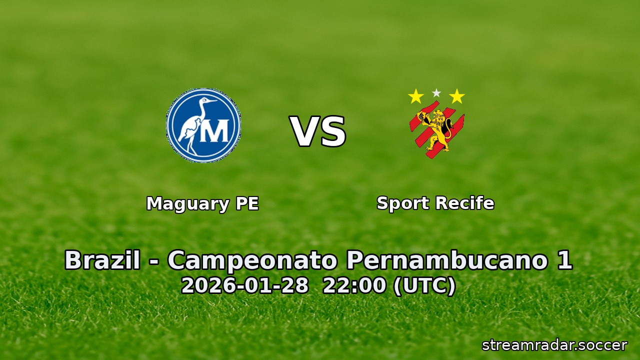 Maguary PE vs Sport Recife