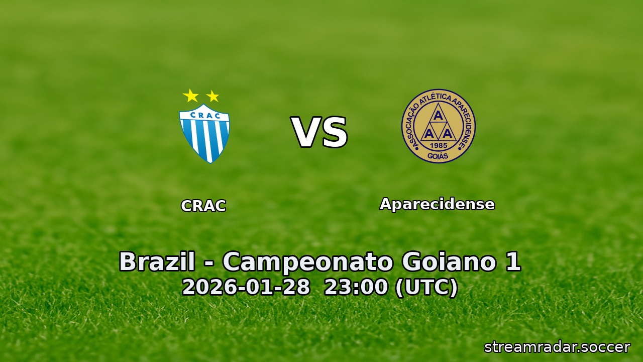 CRAC vs Aparecidense