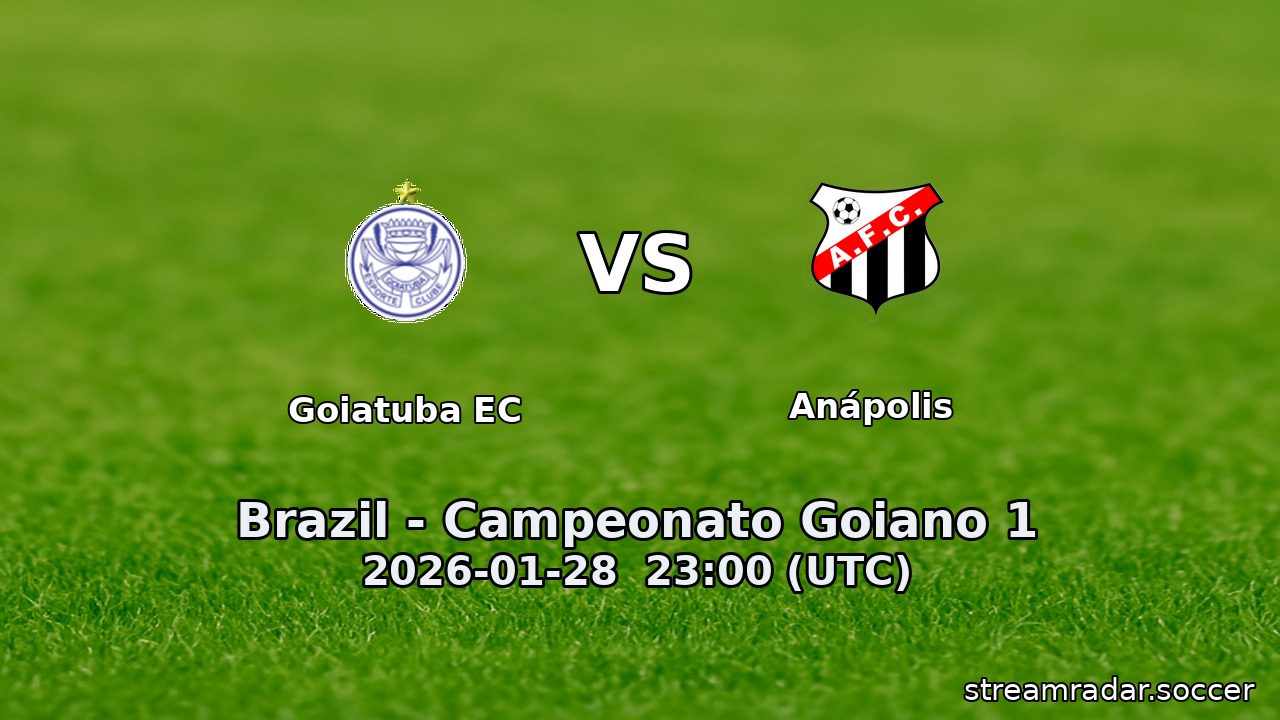 Goiatuba EC vs Anápolis