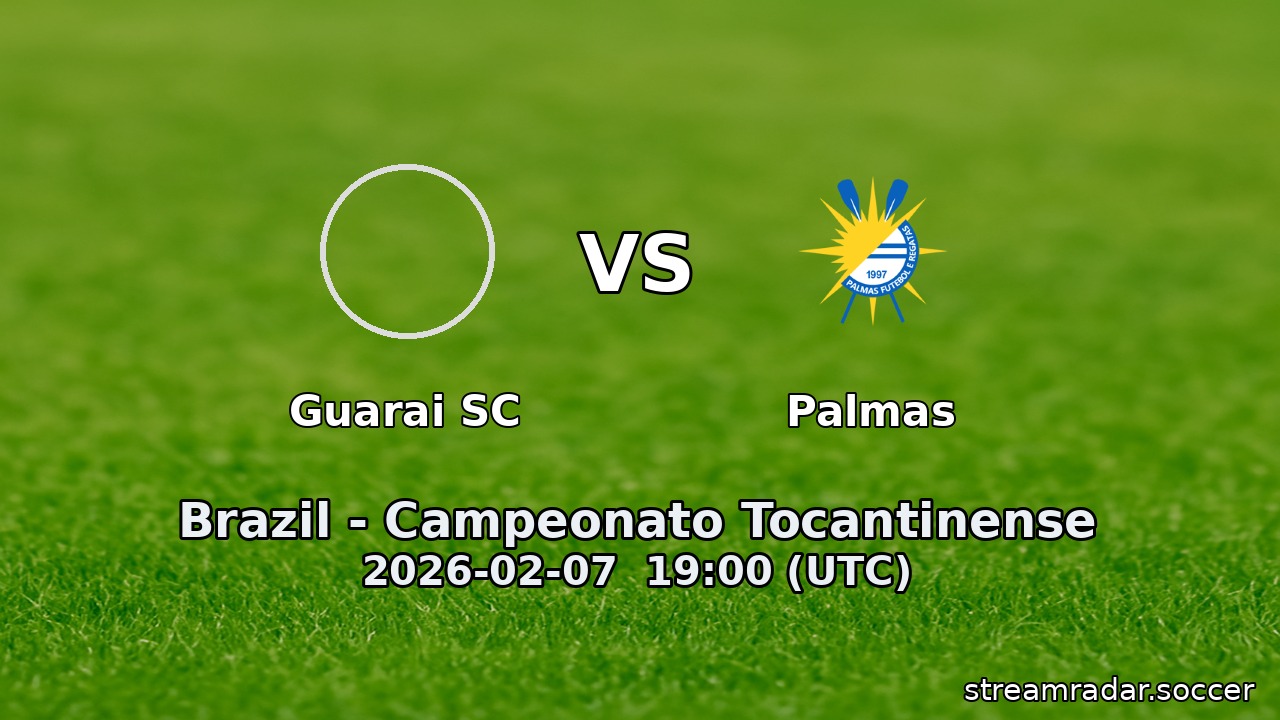 Guarai SC vs Palmas