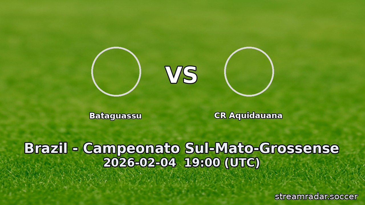 Bataguassu vs CR Aquidauana
