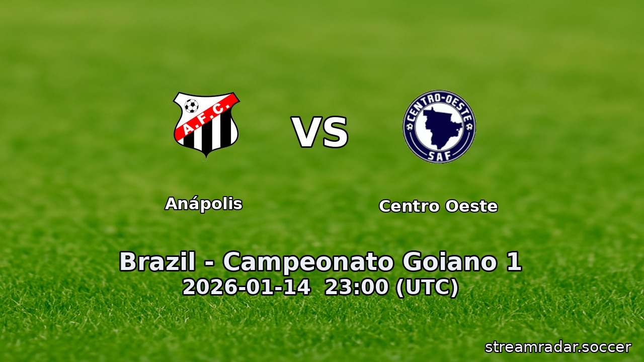 Anápolis vs Centro Oeste