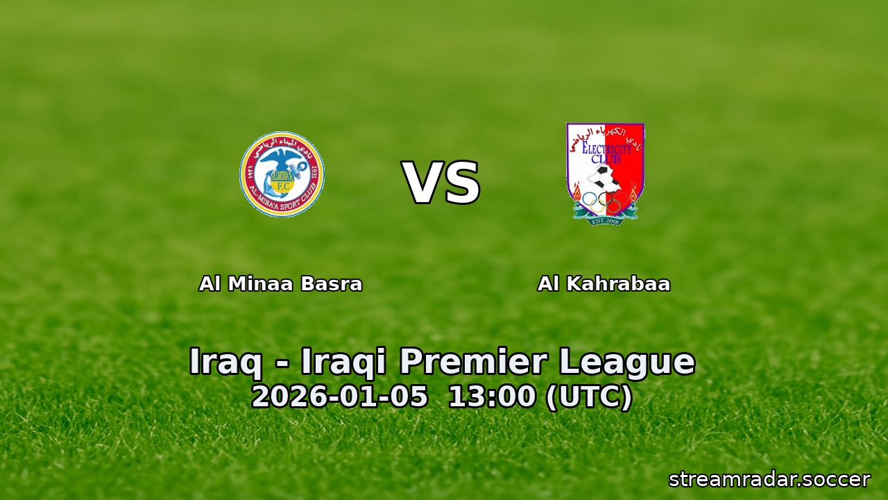 Al Minaa Basra vs Al Kahrabaa