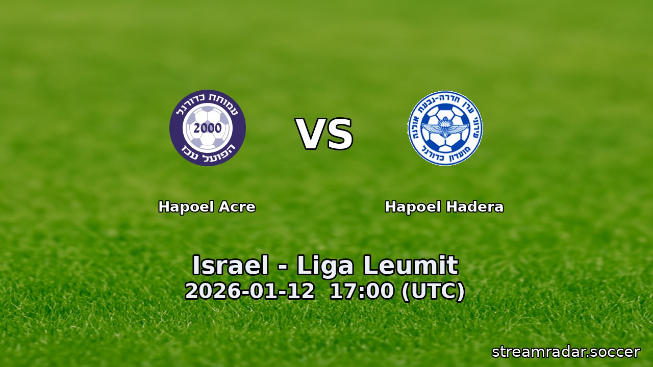 Hapoel Acre vs Hapoel Hadera