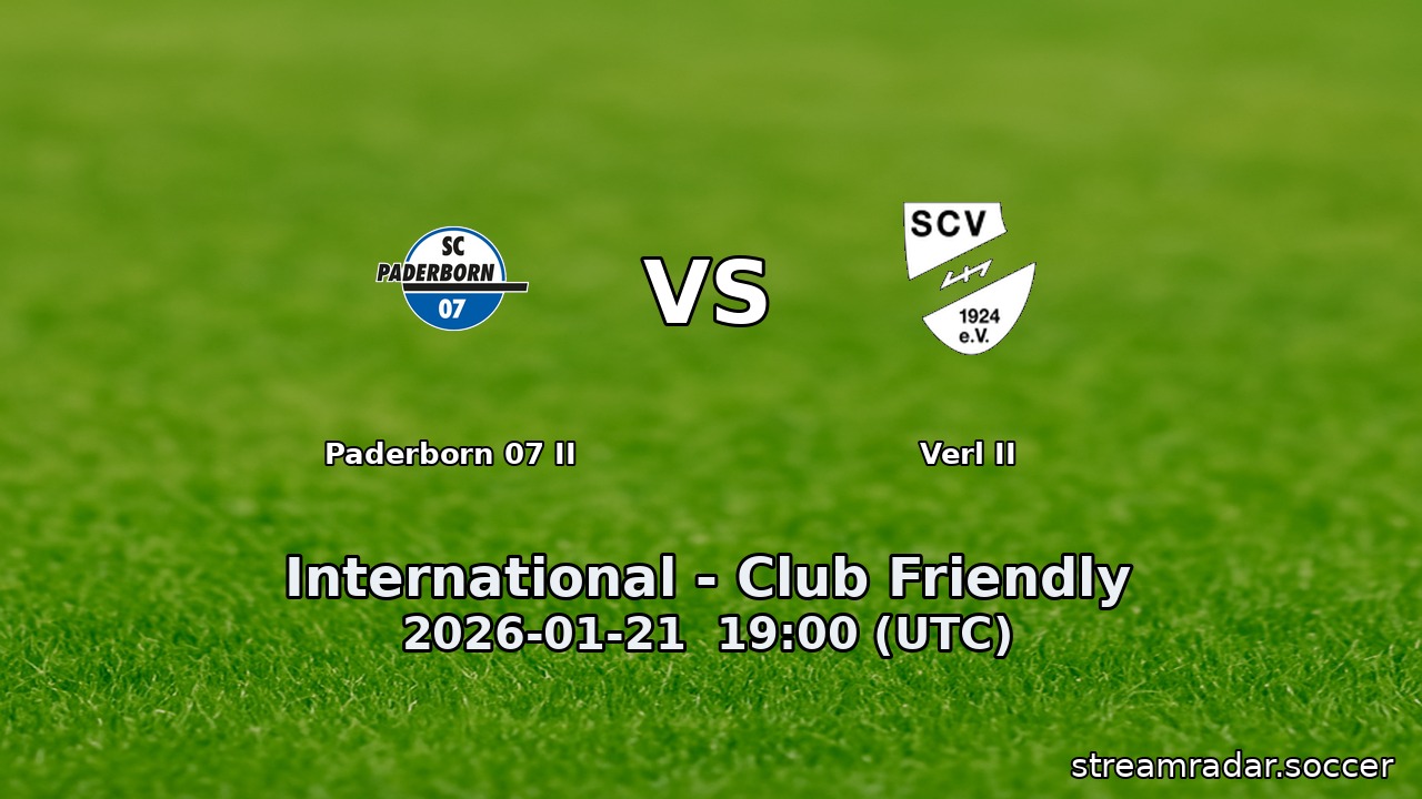 Paderborn 07 II vs Verl II