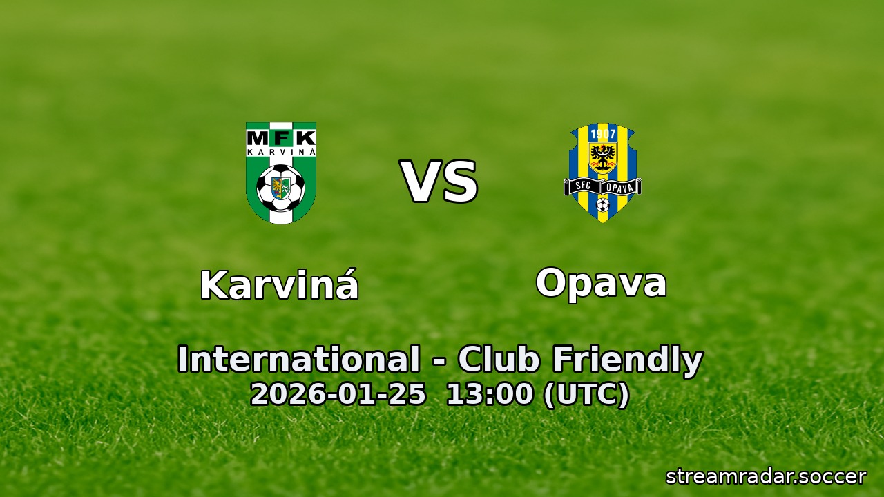 Karviná vs Opava