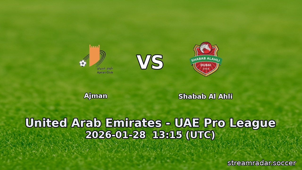 Ajman vs Shabab Al Ahli