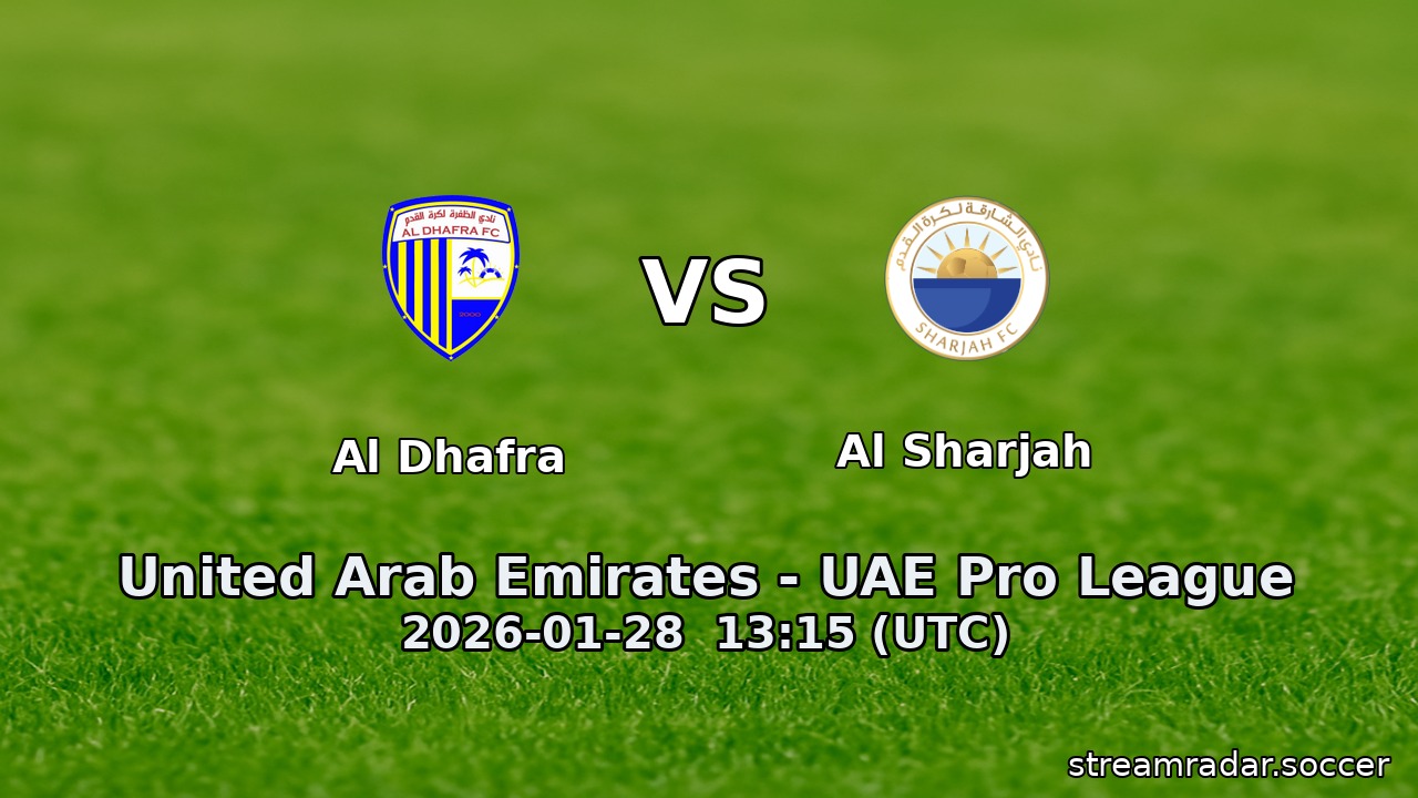 Al Dhafra vs Al Sharjah