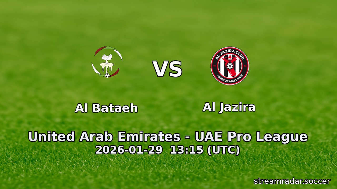 Al Bataeh vs Al Jazira