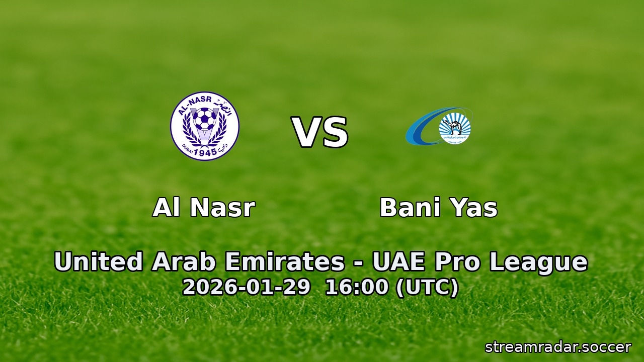 Al Nasr vs Bani Yas