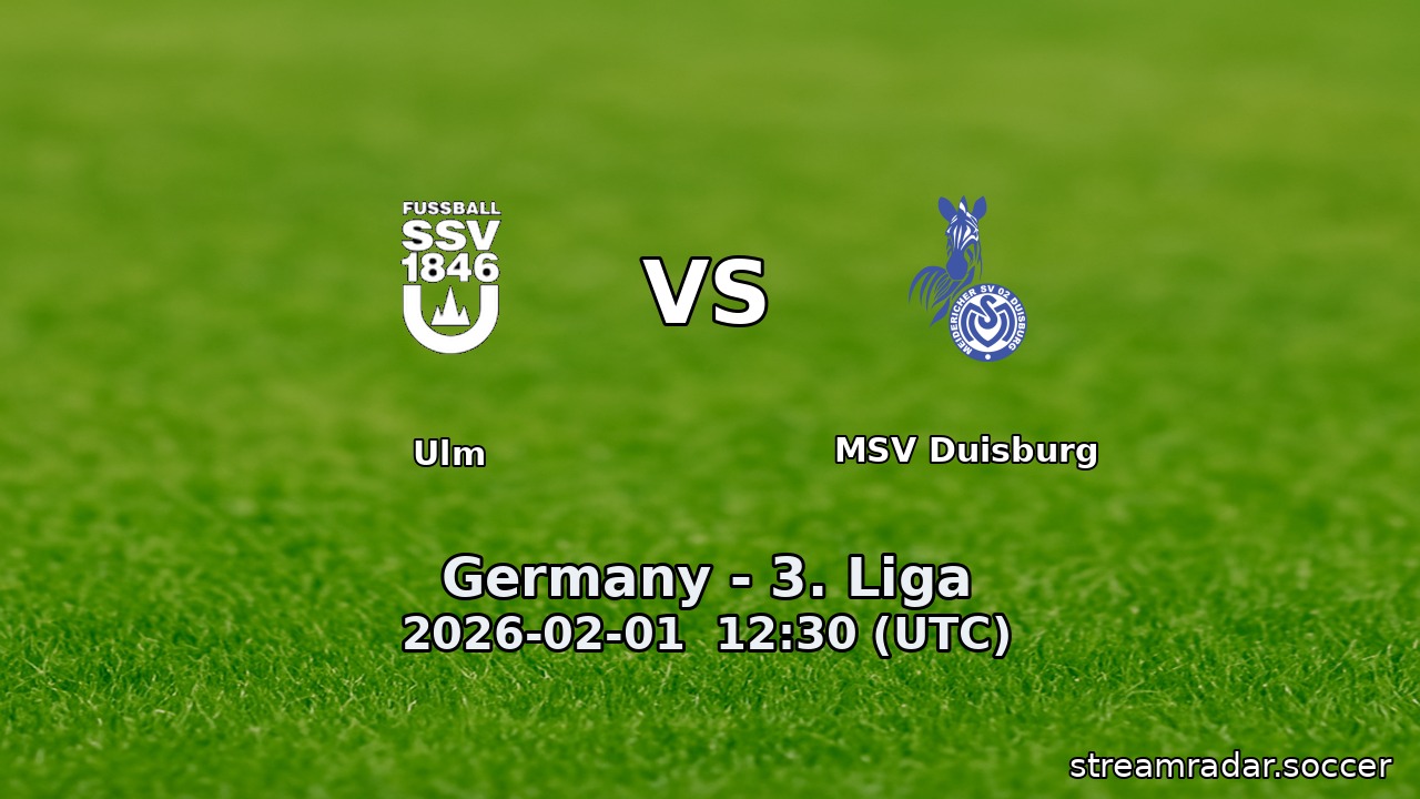 Ulm vs MSV Duisburg