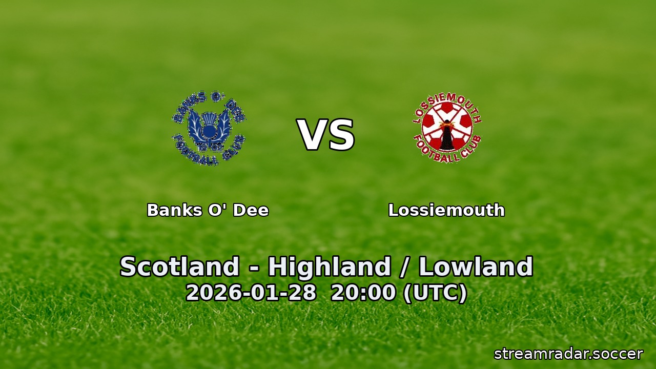 Banks O' Dee vs Lossiemouth