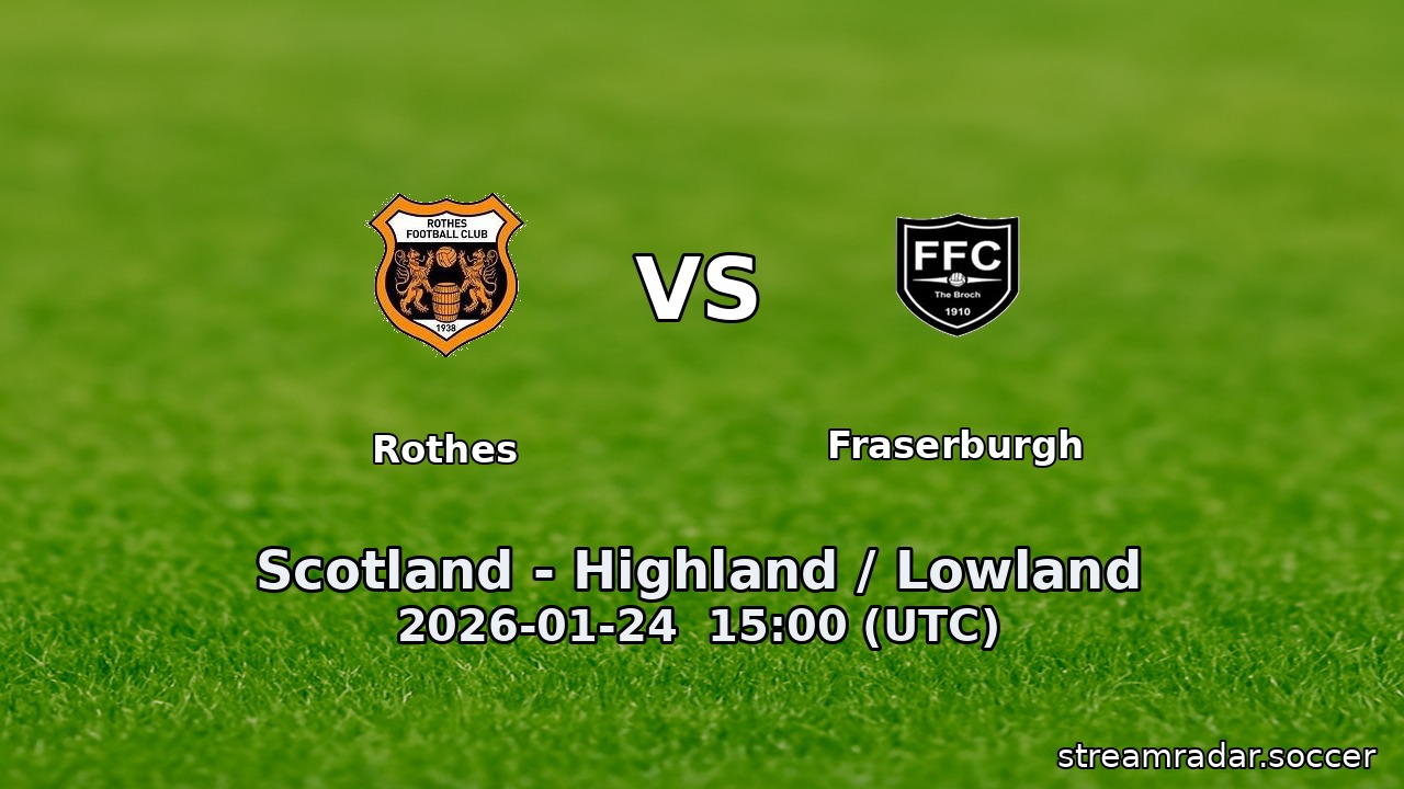Rothes vs Fraserburgh