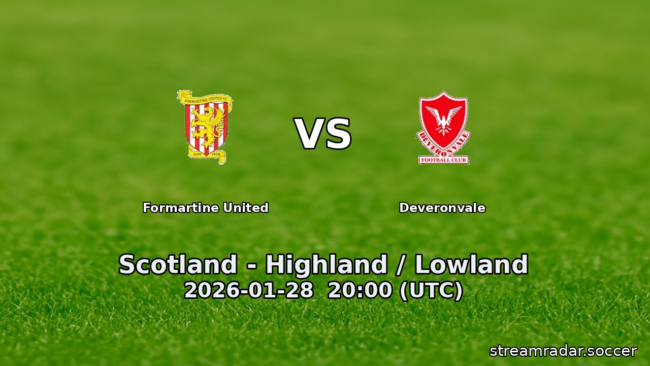 Formartine United vs Deveronvale