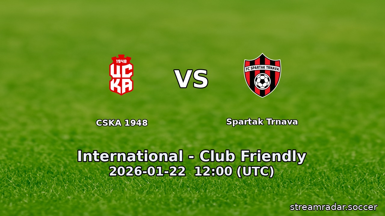CSKA 1948 vs Spartak Trnava