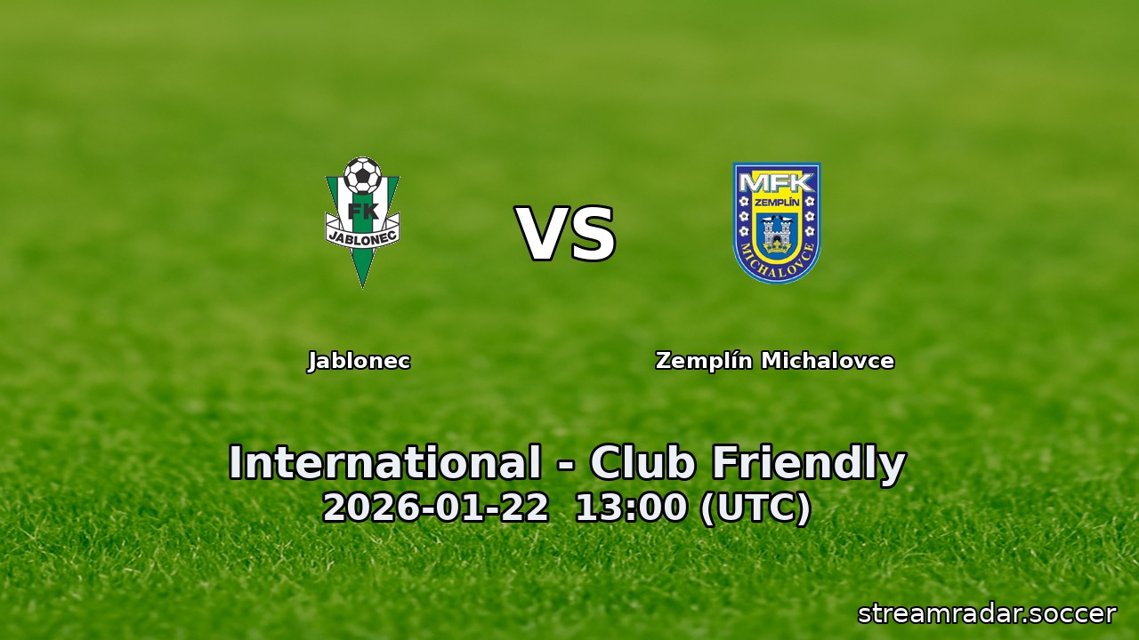 Jablonec vs Zemplín Michalovce