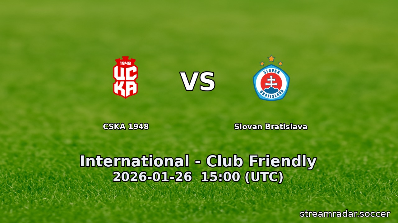 CSKA 1948 vs Slovan Bratislava