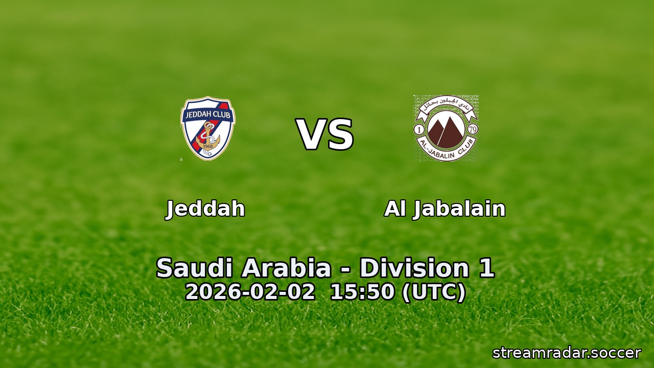 Jeddah vs Al Jabalain