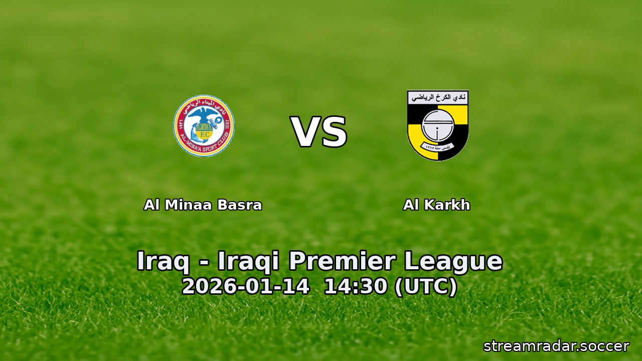 Al Minaa Basra vs Al Karkh
